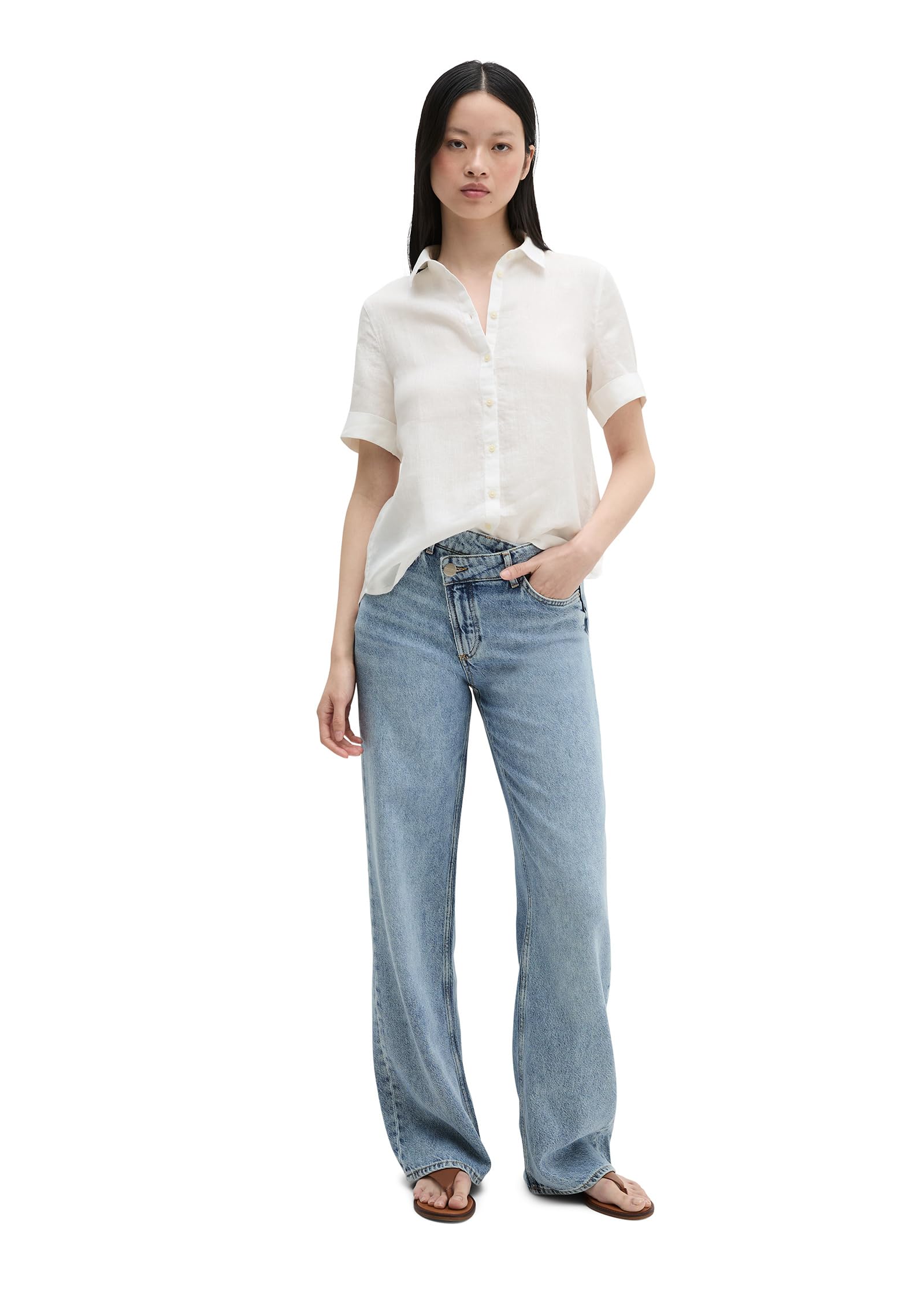 Marc O'Polo Kurzarm-Leinenbluse Regular