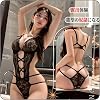 Womens Sexy Bodysuit with Semi-Crotch Open Back, Lace Sheer Exposure Erotic Lingerie for Cosplay Adult Costume Passionate Provocative Sexy Underwear
