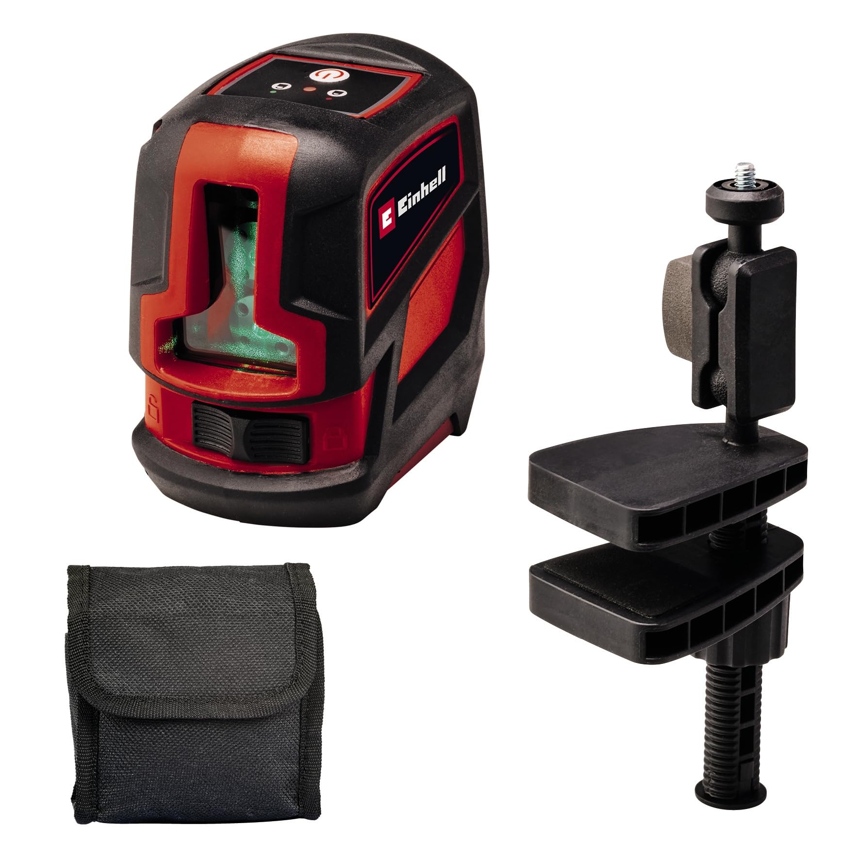 Einhell laser a linee incrociate TC-LL 2 G (autolivellante, linee laser verdi orizzontali/verticali, livella digitale, attacco per treppiede da 1/4