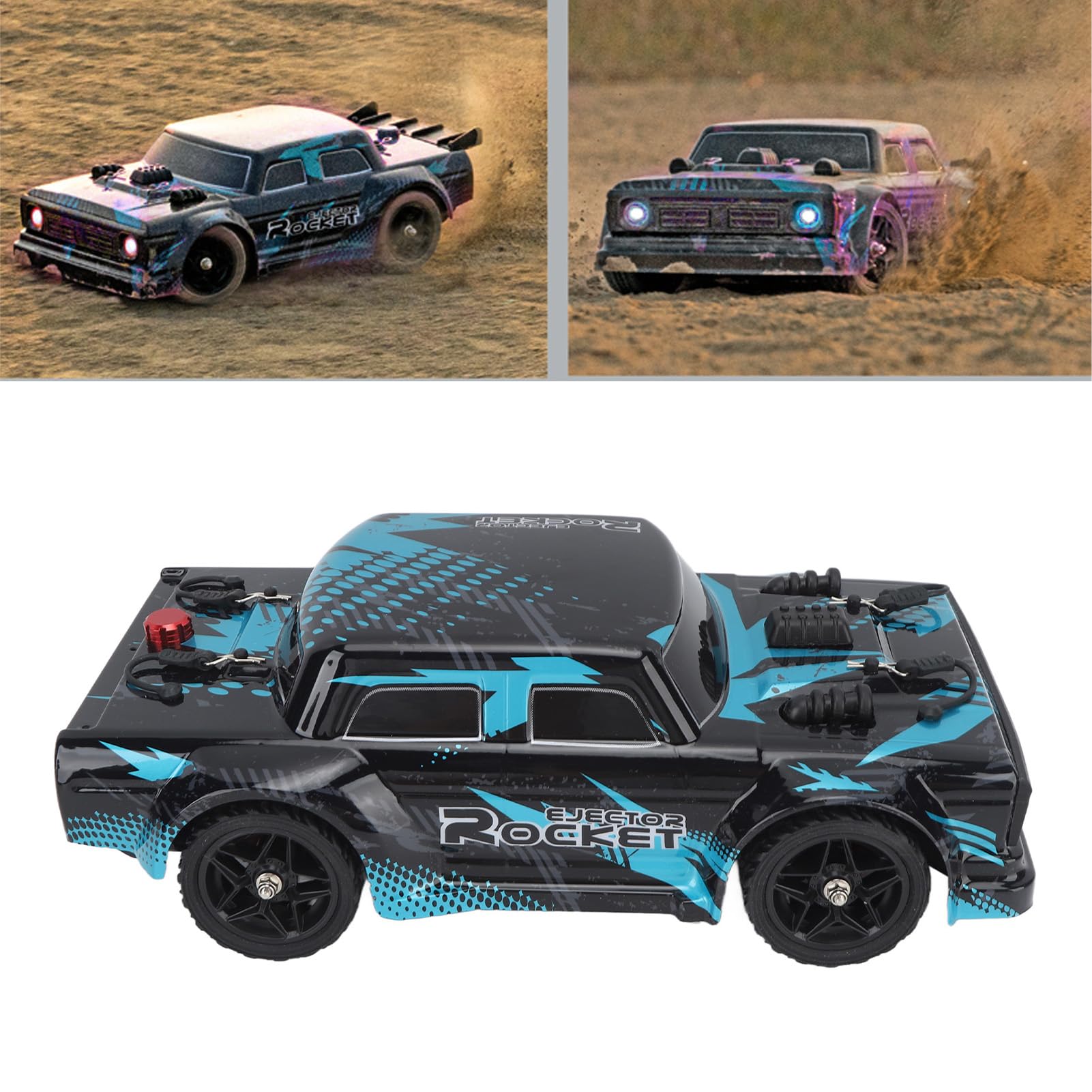 BuyWeek Samochód zdalnie sterowany, samochód RC 1:16 2,4 GHz 4WD 36 km/h RC Drift Car z urządzeniem natryskowym LED od ponad 14 lat