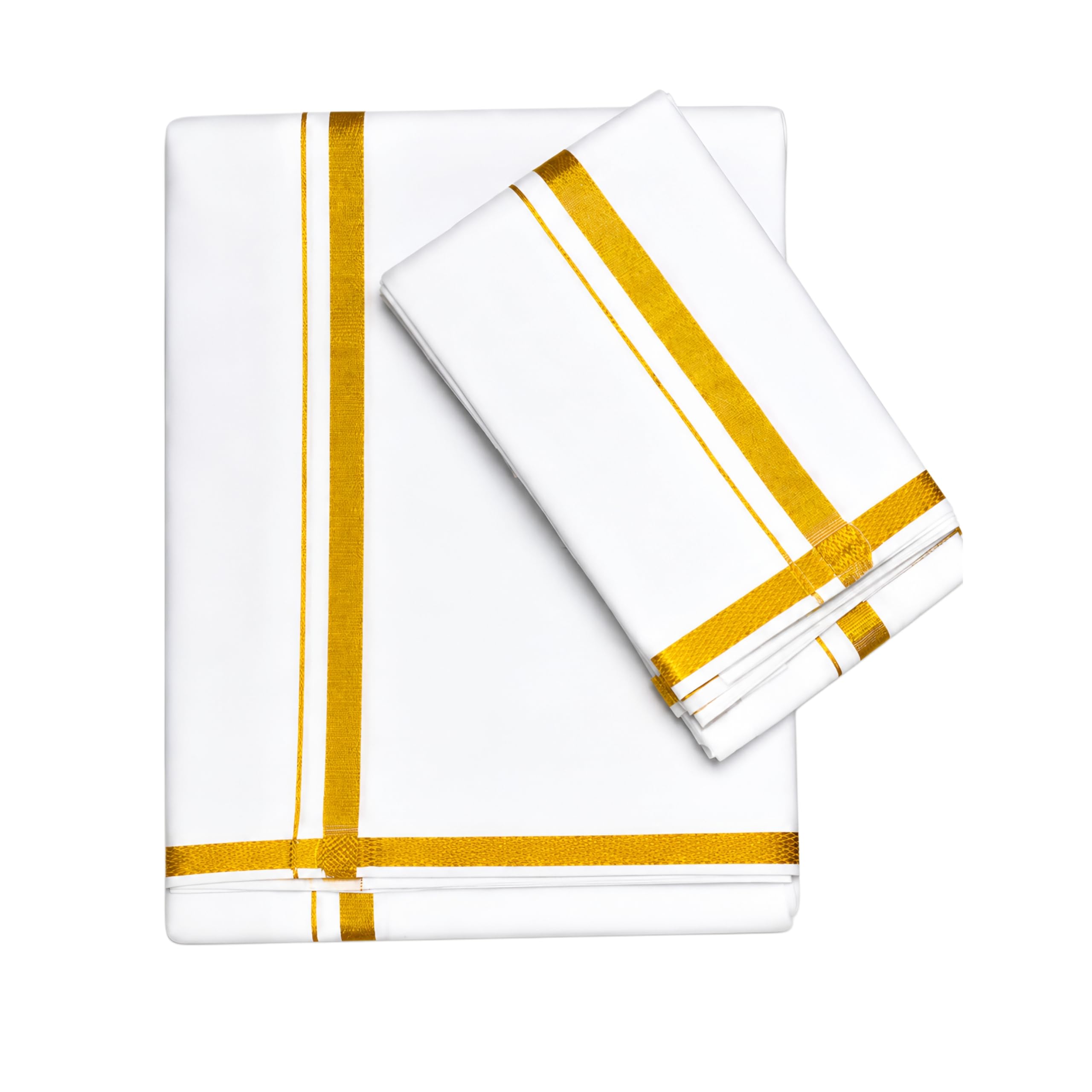 ragini v Polycotton Dhoti & Towel Set for Men | Gold Jari Border Veshti Set | Traditional South Indian Dhoti with Towel | Soft Breathable Polycotton Fabric | Ideal for Weddings, Festivals & Ceremonies-picture-28