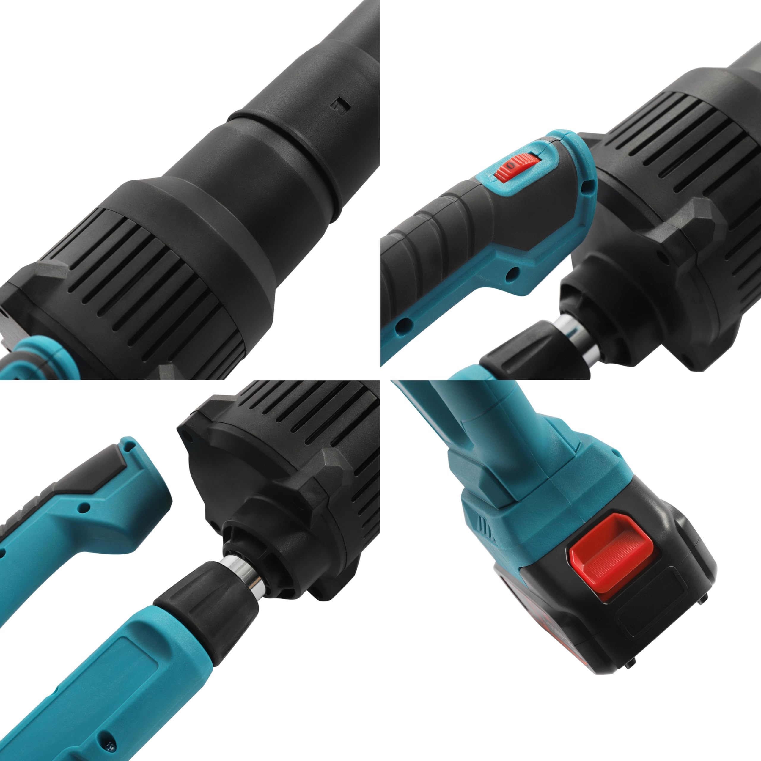 Soplador de hojas con batería de 21 V con barra telescópica de acero inoxidable, 5 marchas, batería ajustable con batería de litio de 15.000 mAh, soplador eléctrico de hojas con para cuidado del