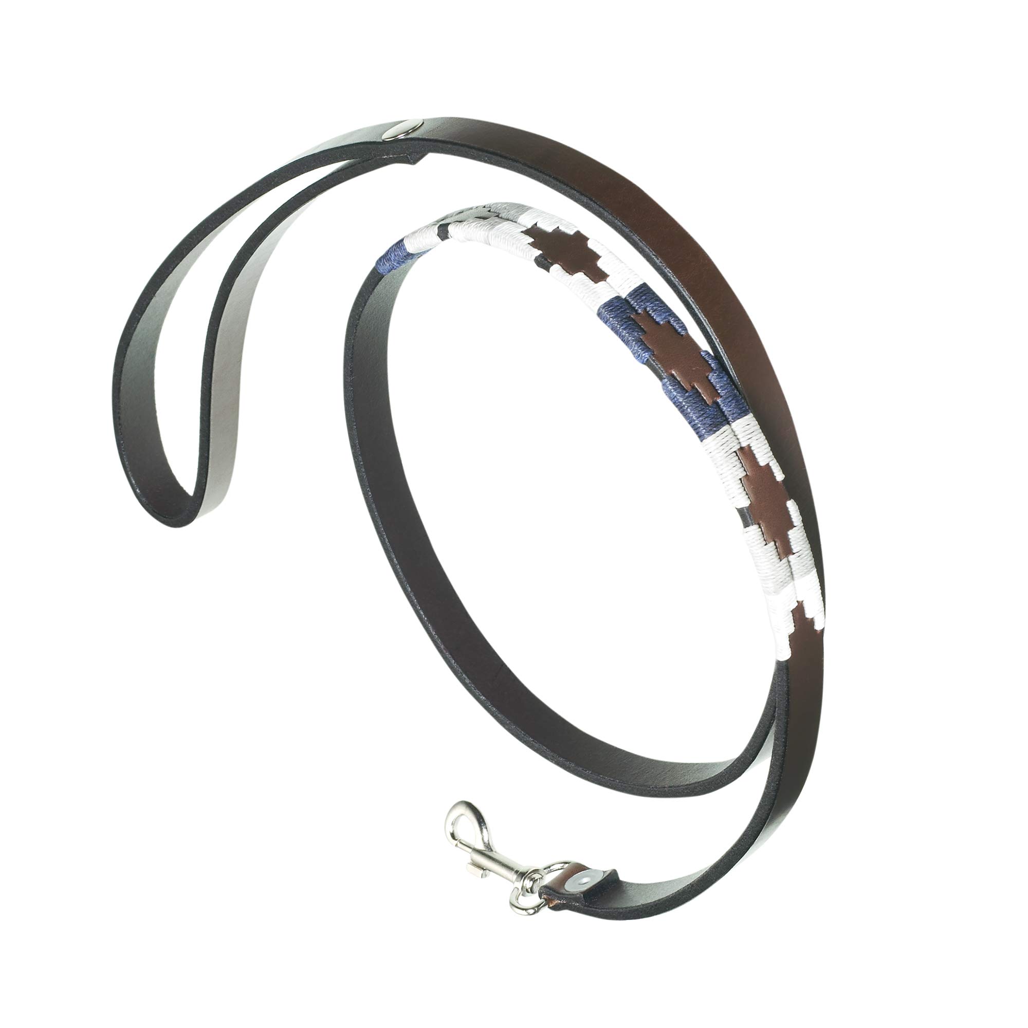 Pampeanopampeano Roca Polo Dog Lead | 1.5cm Width | Handcrafted by Master Artisans | Premium Argentinian Brown Leather | Gift Boxed Leads for Large & Small Dogs