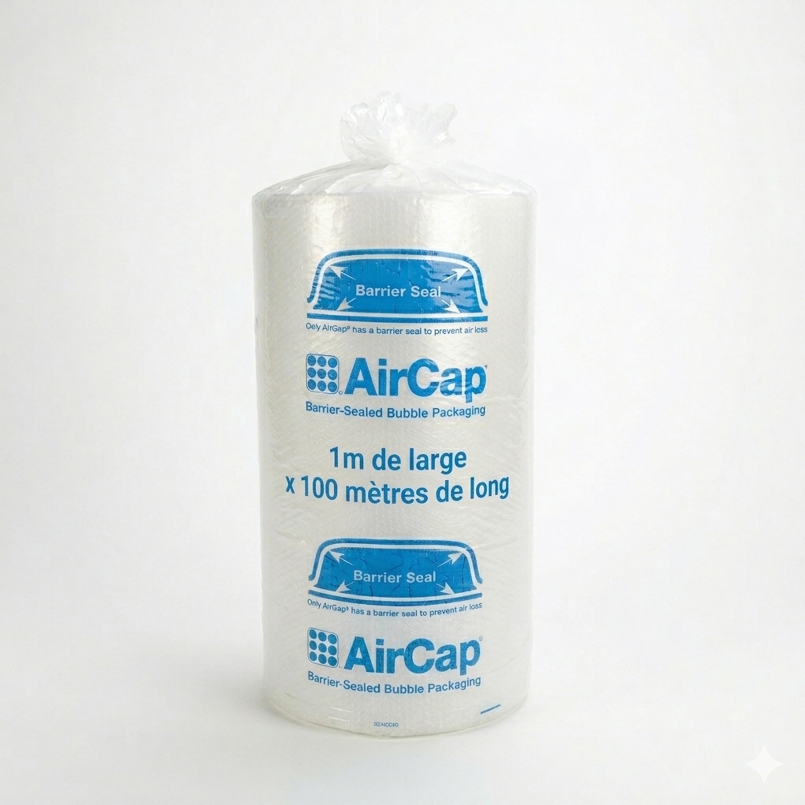 Jeco Film Papier Bulle Aircap 1m x 100m Tri-Couche avec Film Barrière Recyclable