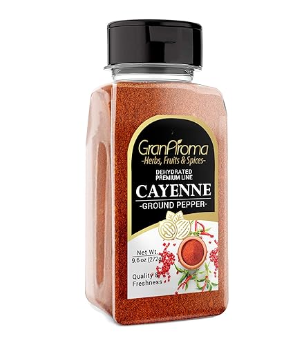 GranAroma 9.6 oz de pimienta de cayena, chile y sopas, condimento picante