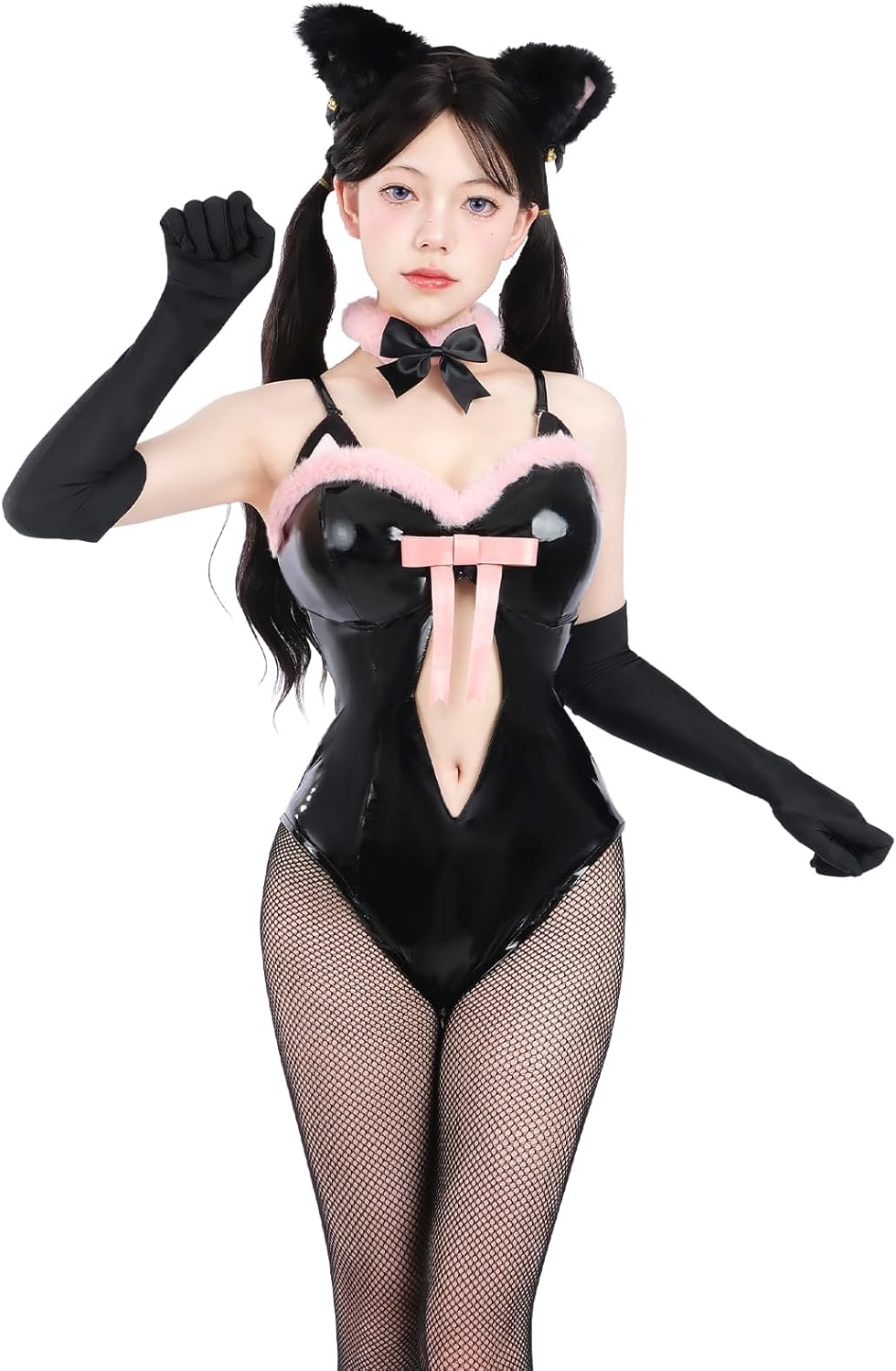 Women Bunny Cosplay Costume, Girl Senpai Outfit Mai San Sakurajima Bunny Ear One Piece Bodysuit