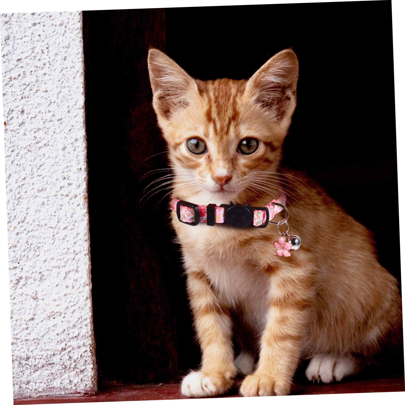 POPETPOP 3 Set Di Collare Per Gatti Floreale Catena Per Animali Domestici Cravatte Alla Moda Per Gatti Collare Robusto E Lavabile 4 Pezzi * 3