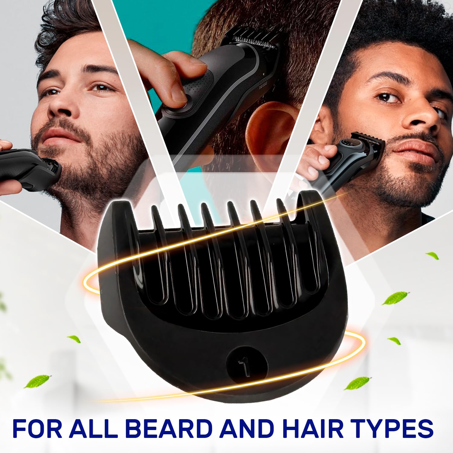 Hair Clipper Attachment 1 mm with the Original Code 81695622 for Braun - Made in Italy - MONTERAL, Black/White - Image 4