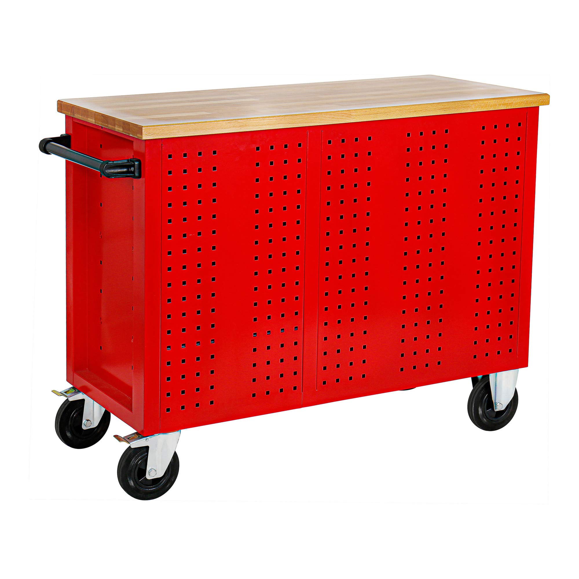 STIER Fahrbare Werkbank, mit 7 Schubladen und Tür, 925x1120x520 mm, in Dunkelgrau