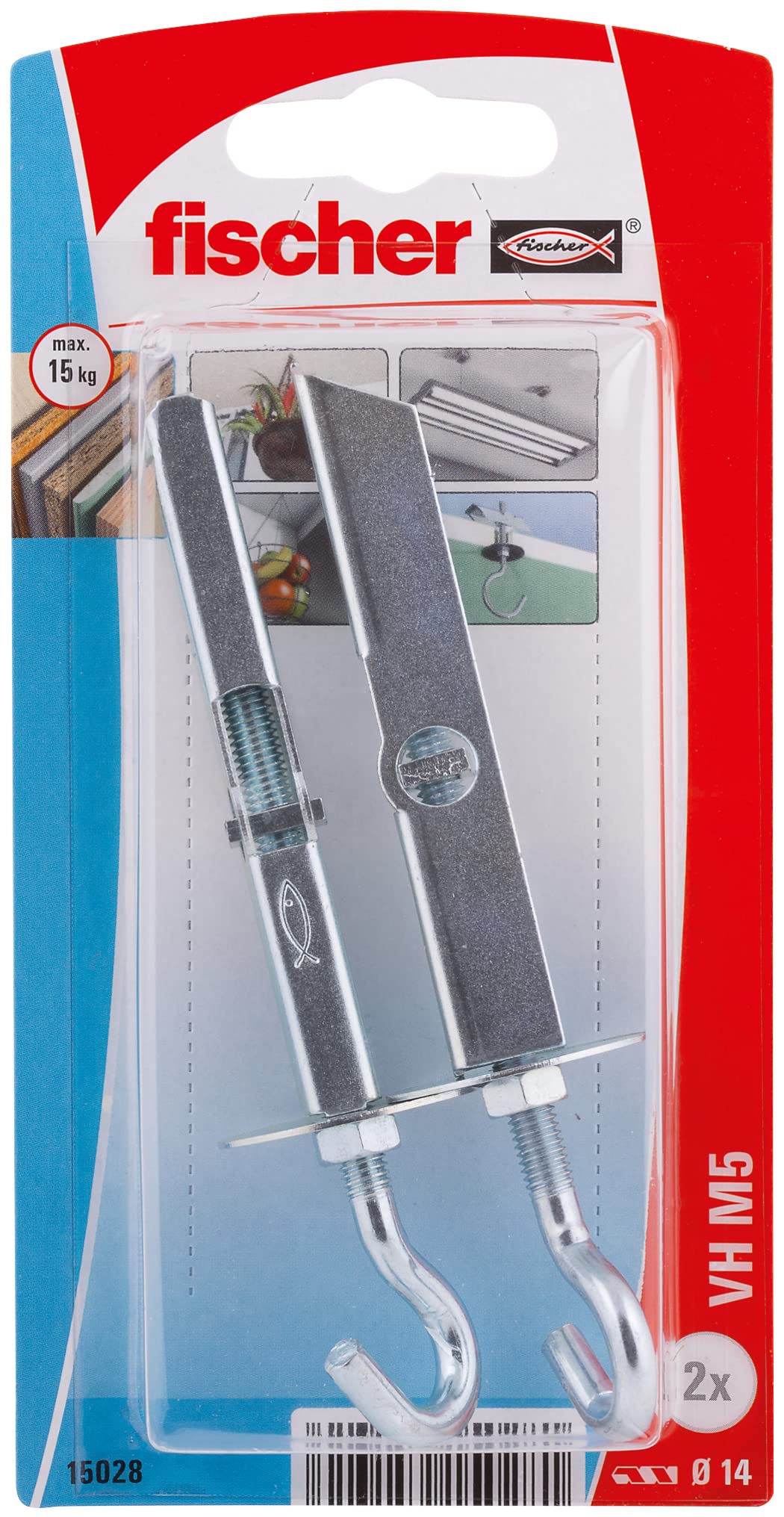 Fischer cheville-373b10 Turning Hook M5 50 X 80