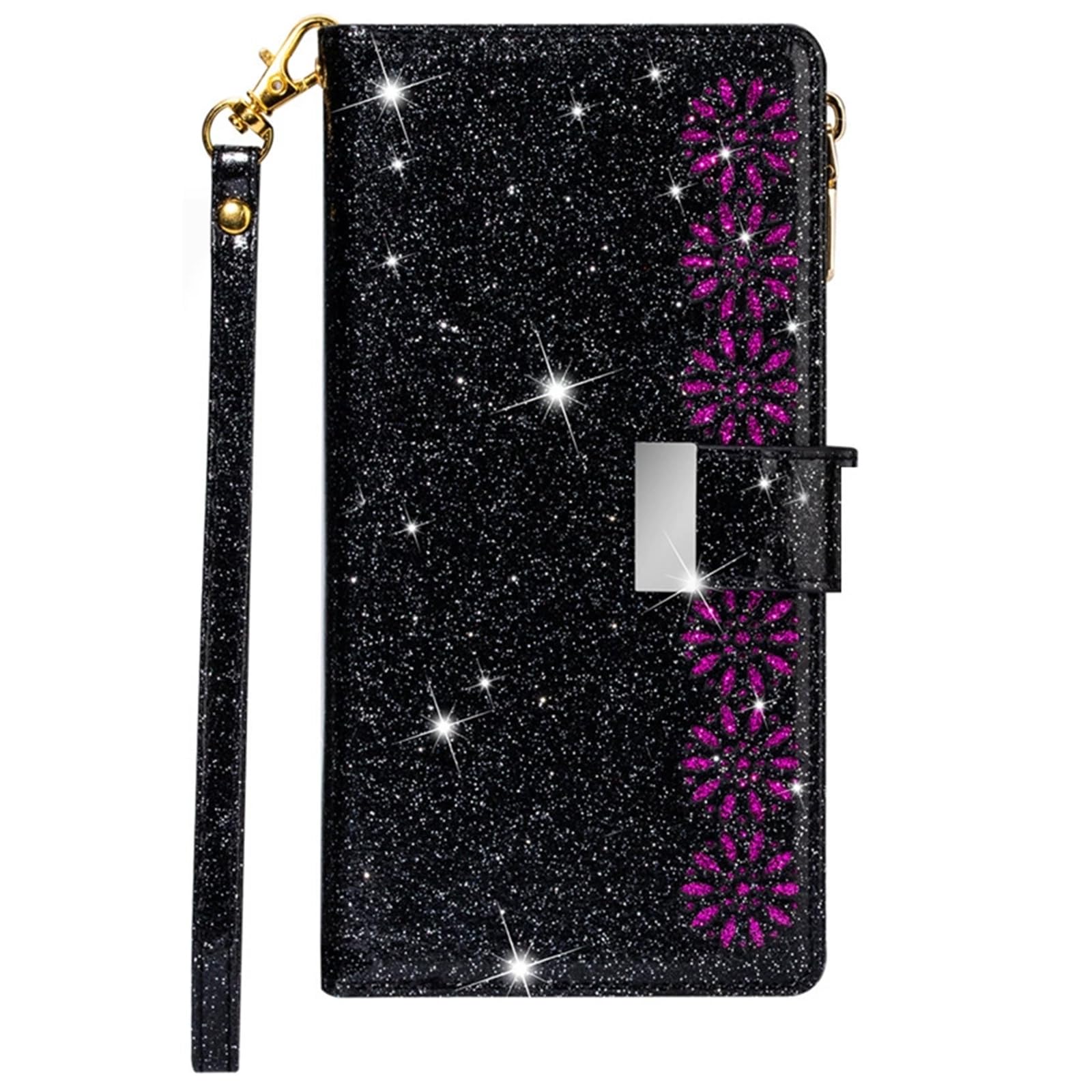 Custodia a portafoglio in pelle per Samsung Galaxy Z Fold 8 Ultra Nero