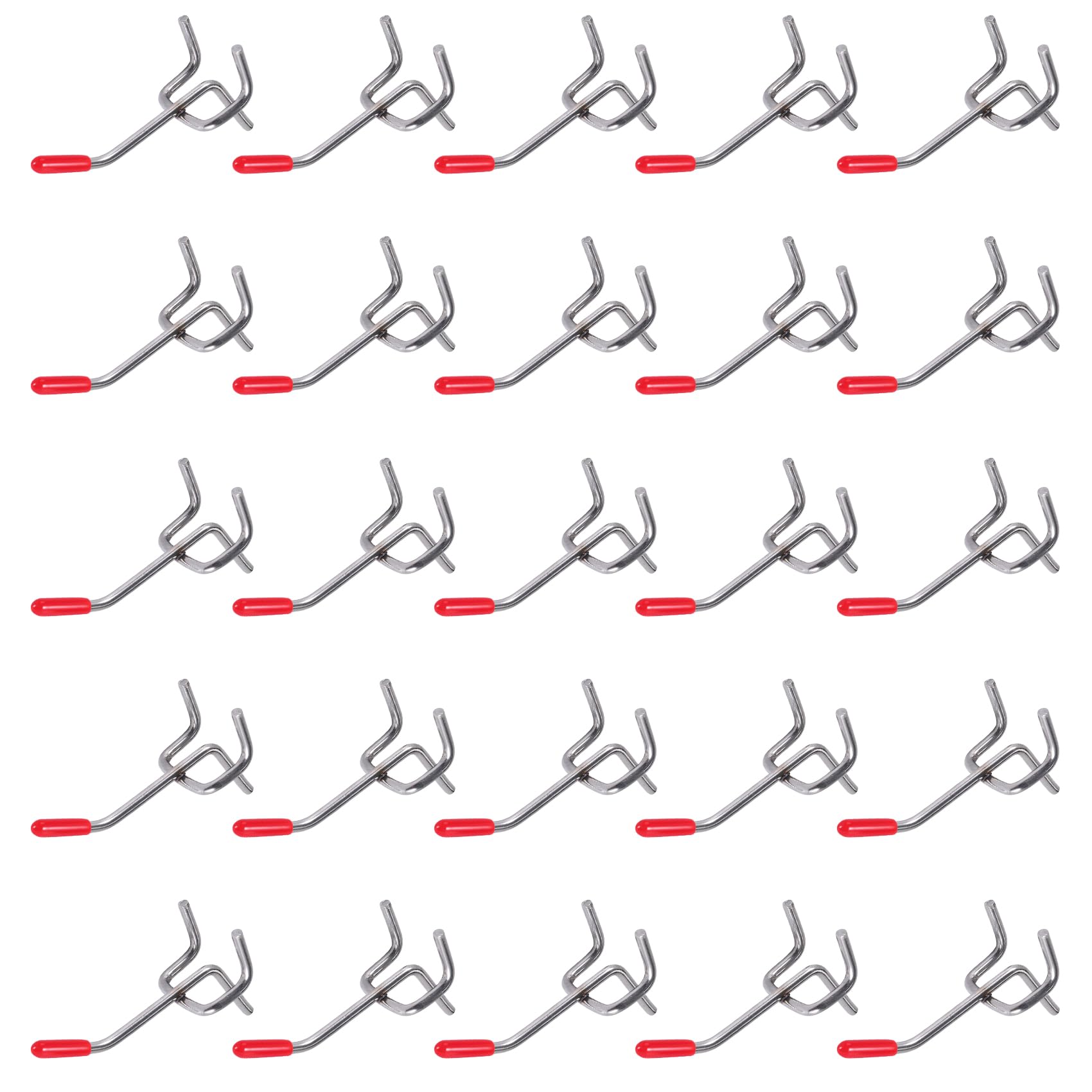 detee 25x Single Pegboard Hooks 50mm Board Slat Wall Retail Display Shop Peg Fits 25mm