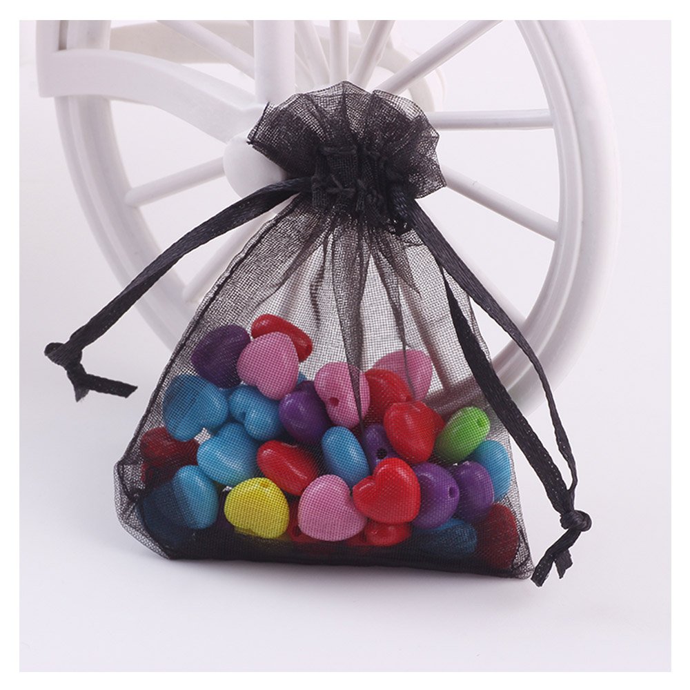 Lot De 100 Sacs Cadeau En Organza 20 X 30 Cm - Pochettes à Bijoux Violet Foncé