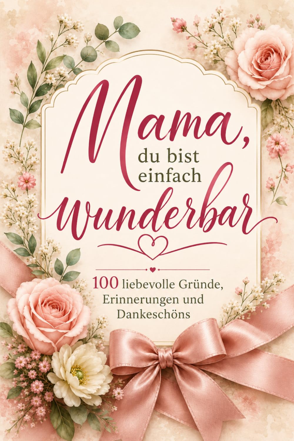 Mama, du bist einfach wunderbar – 100 liebevolle Gründe, Erinnerungen und Dankeschöns: Ein liebevolles Geschenkbuch zum Geburtstag, Muttertag und Weihnachten.