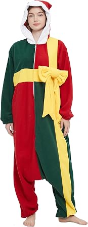 DELEY للجنسين زي الكبار Onesie، بيجامة قطعة واحدة، هالوين أزياء تأثيري ملابس منزلية بذلة