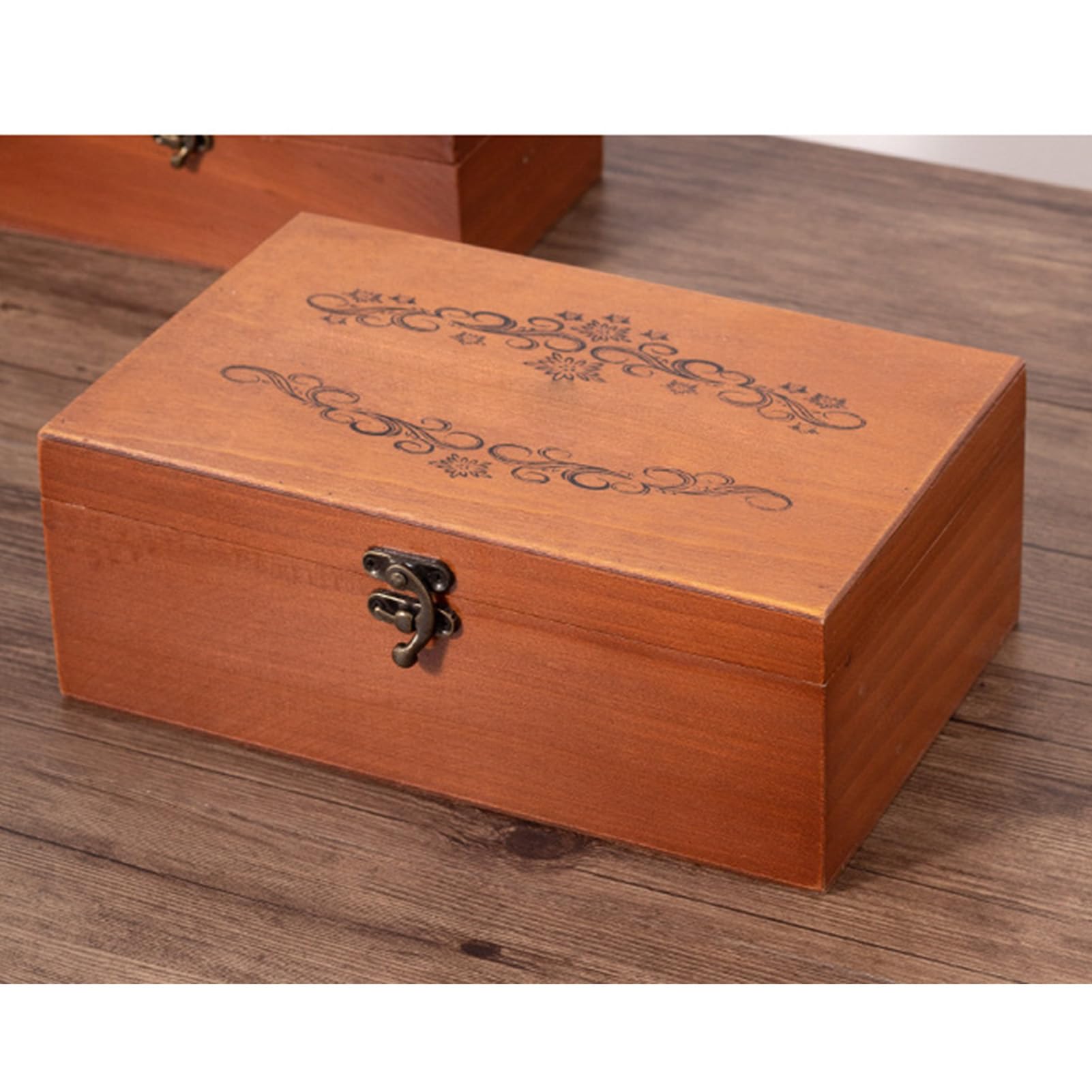 Caisse De Rangement En Bois "Maison De Campagne" Avec Tableau Noir