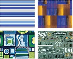 Papel Presente Couché x Pacote com 40 Unidades, V.M.P. 204.21.99, Cores Sortidas, 50 x 60 cm