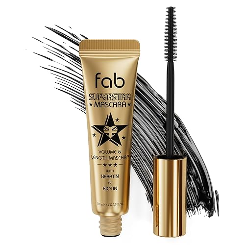 Fab Superstar Mascara: Waterproof Volumizing High Lash Lift Beauty Mascara: