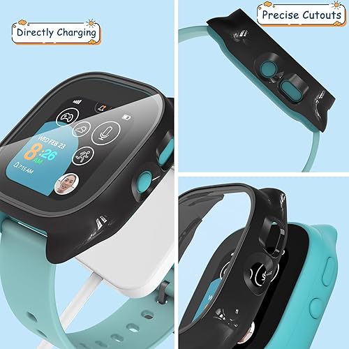 Miniatura 4 de ottpluscase Paquete de 1 funda para Gizmo Watch 3 protector de pantalla con vidrio templado 9H, protector de pantalla Gizmo 3 para niños, funda