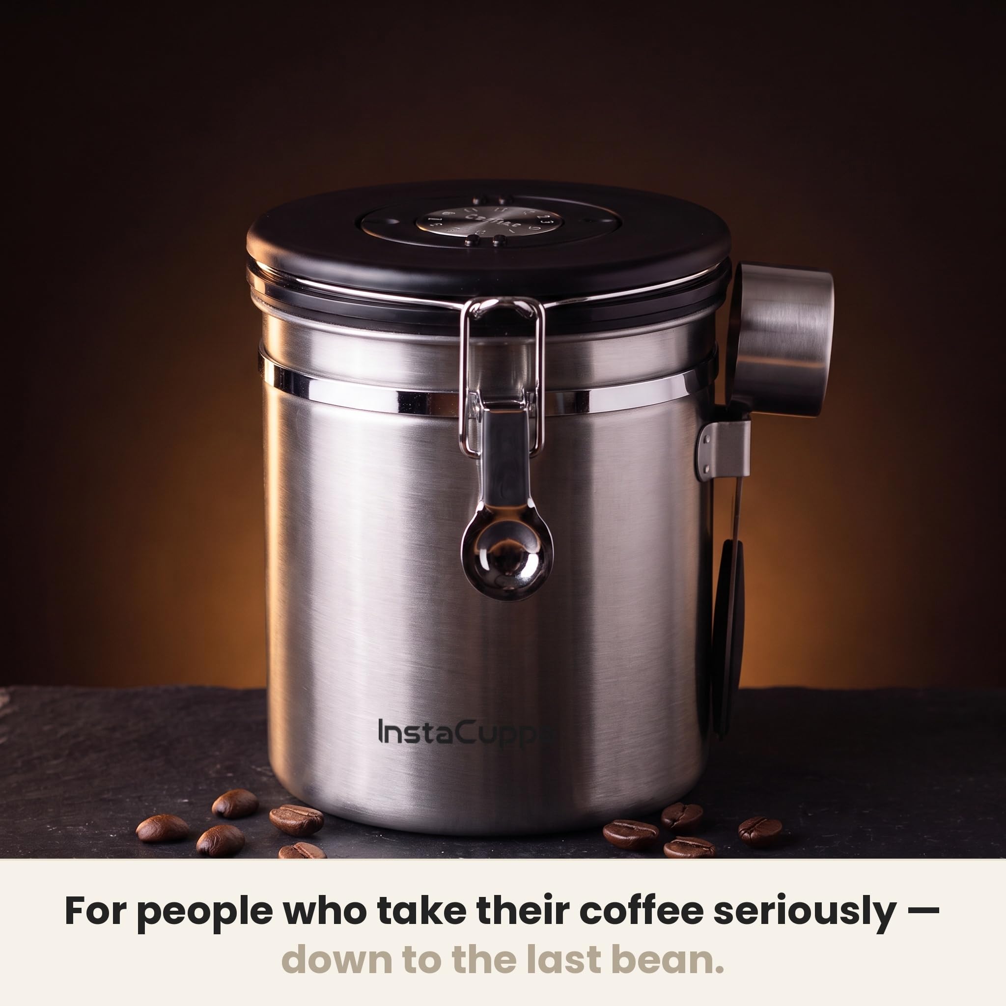 InstaCuppa Coffee Canister - Fresh Coffee Storage -2