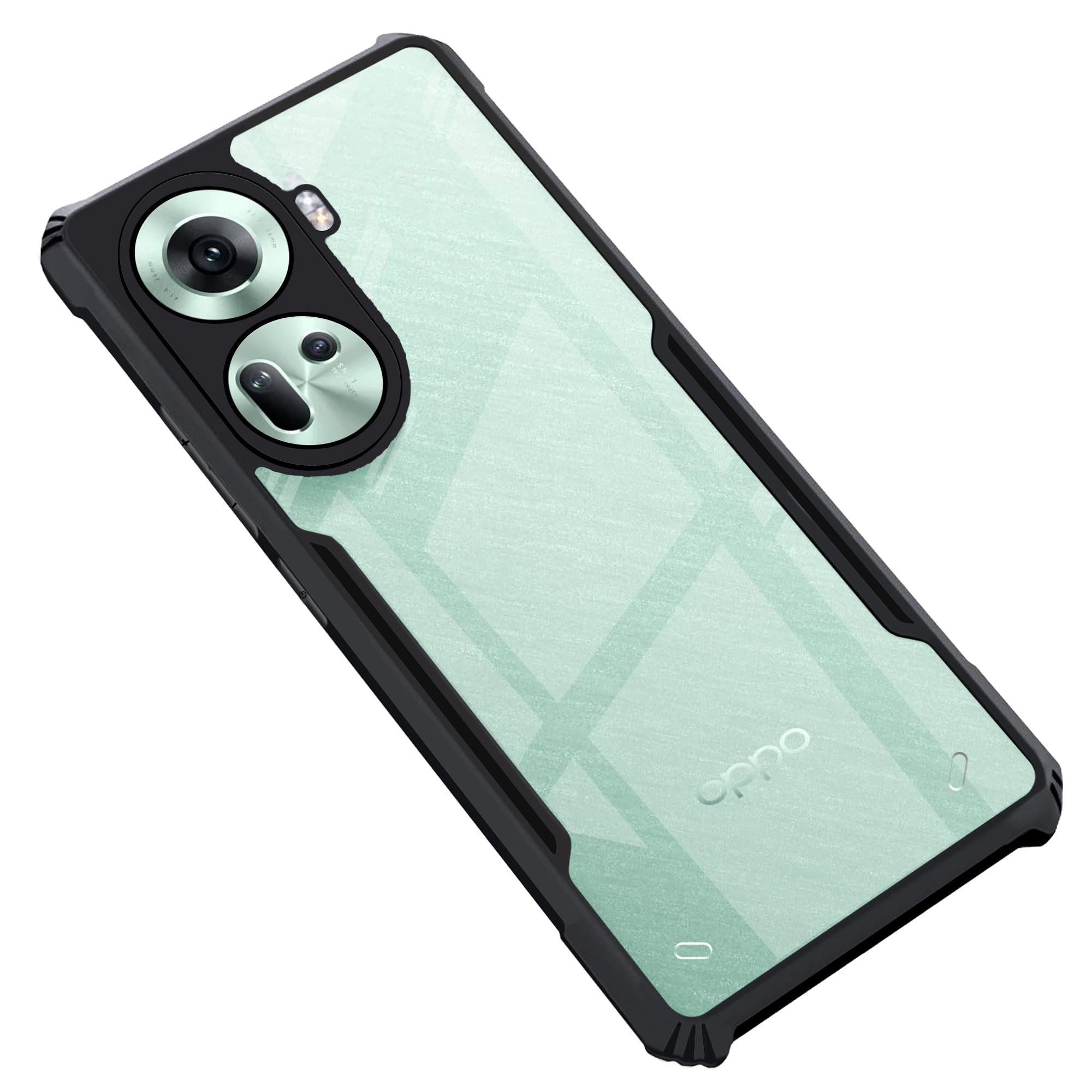 CEDO Oppo Reno 11 (5G) Back Case Cover | Camera Protection Shockproof Bumper-Edge | Acrylic Crystal Clear 360 Degree Protection TPU+PC | Transparent Eagle Back Case Cover (Black) (B0CTHM88XJ) Amazon Price History, Amazon Price Tracker