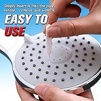 Vista 4 de Cepillo de limpieza para cabezal de ducha, cepillo de limpieza antiobstrucción, cepillo de limpieza mejorado para cabezales de ducha, cepillos
