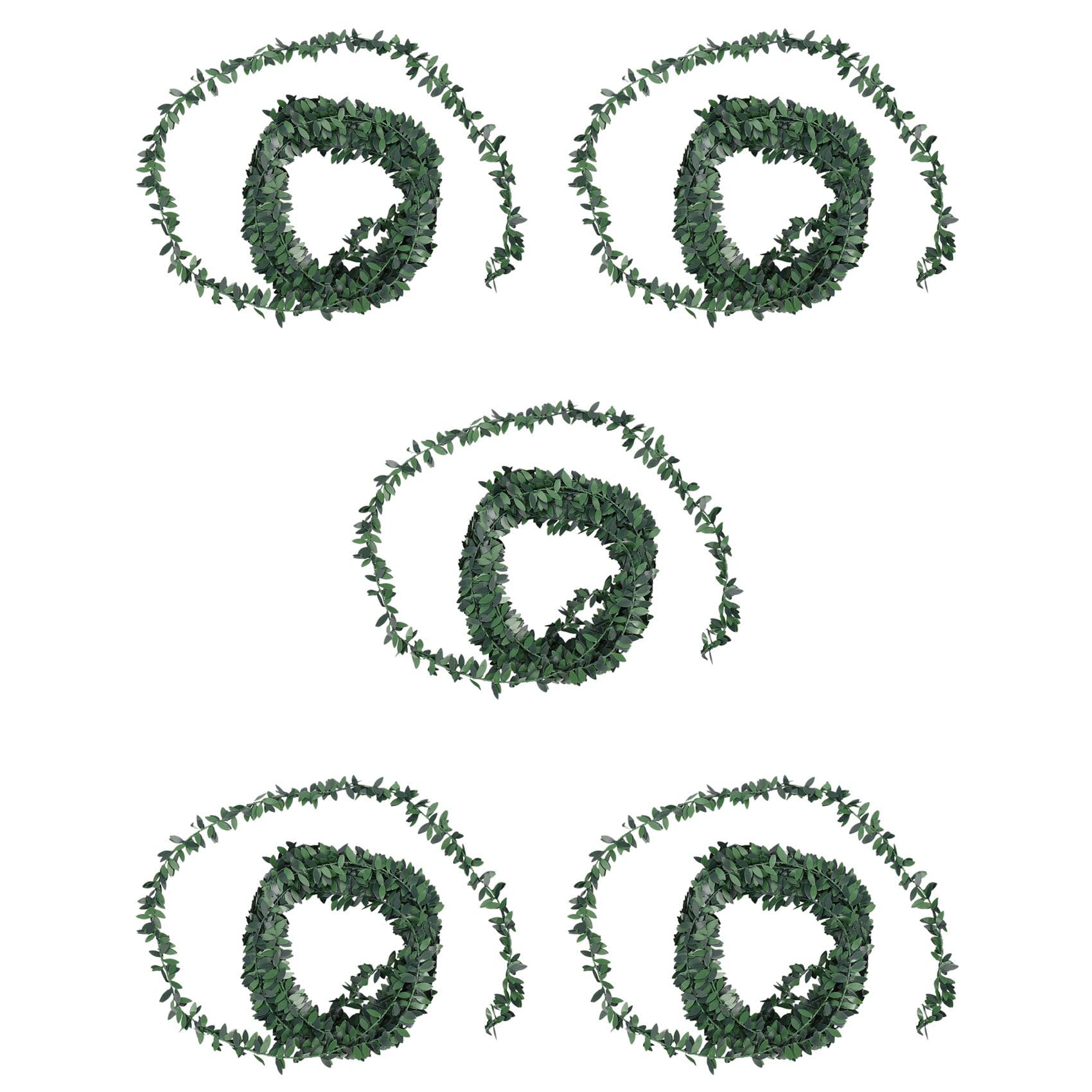 Hndhbfgrt 5pcs 7.5M Artificial Ivy Garland Foliage Simulated Vine for Wedding Party Ceremony DIY Headbands