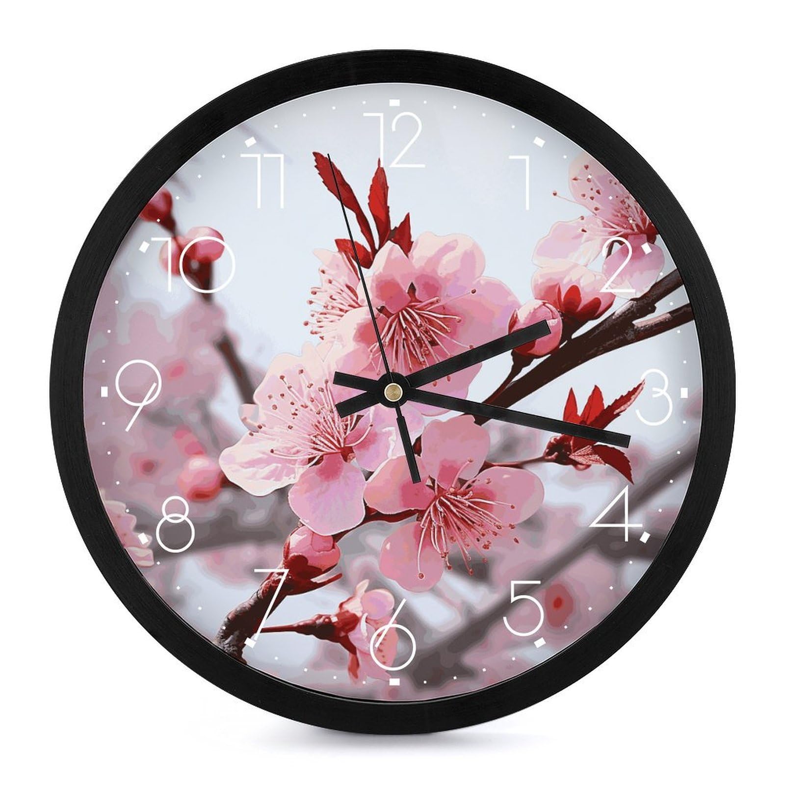 Horloge murale silencieuse sans tic-tac 25,4 cm à piles ronde
