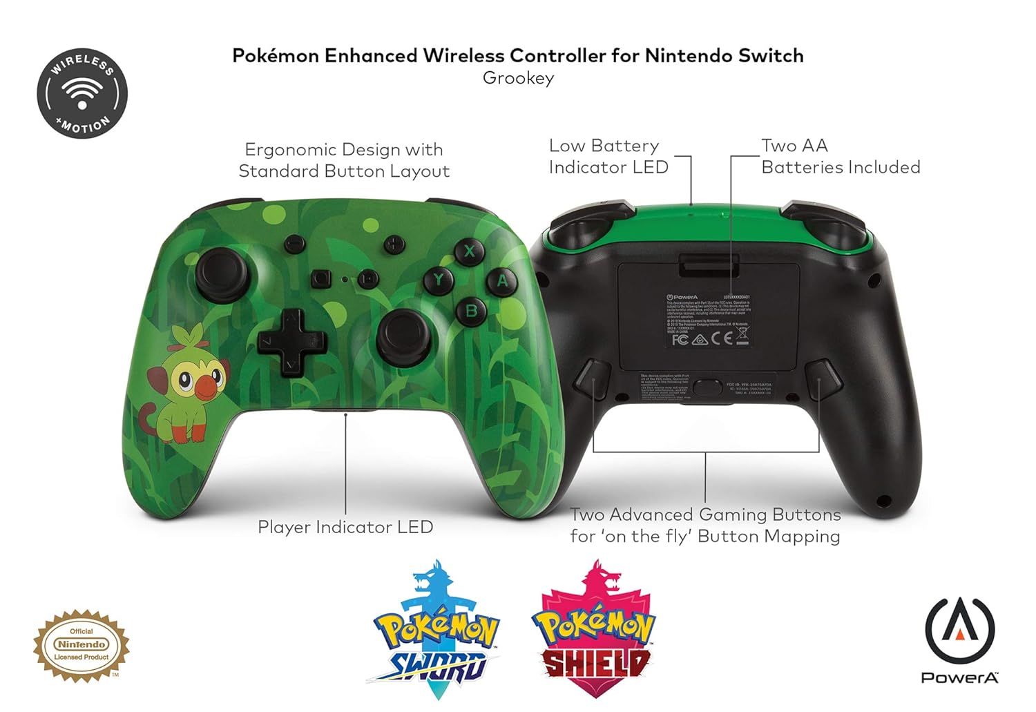 PowerA Pokemon Enhanced Wireless Controller for Nintendo Switch - Grookey : Everything Else