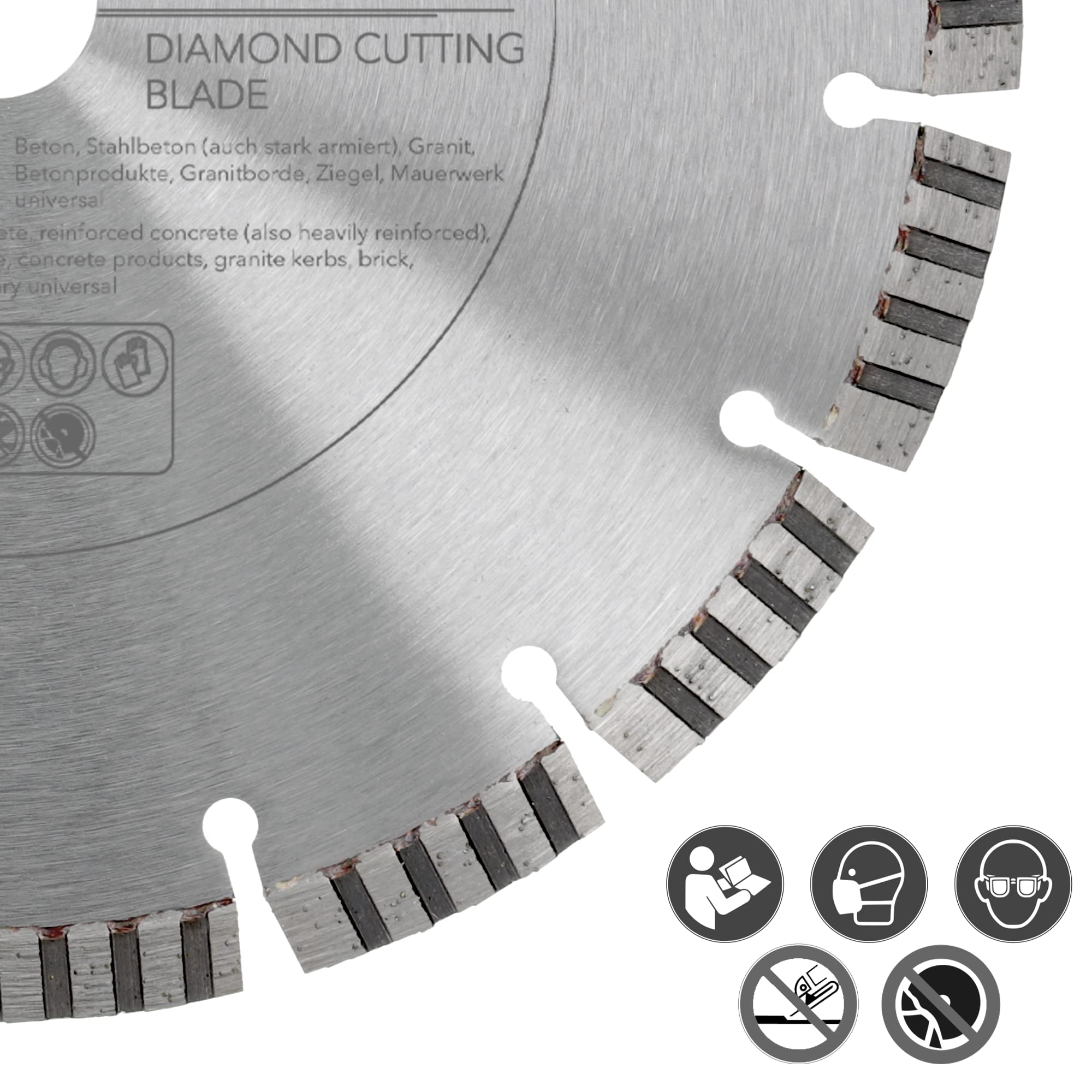 PRODIAMANT Disco da taglio diamantato Premium per calcestruzzo 230 mm x 22,2 mm disco da taglio diamantato saldato al laser