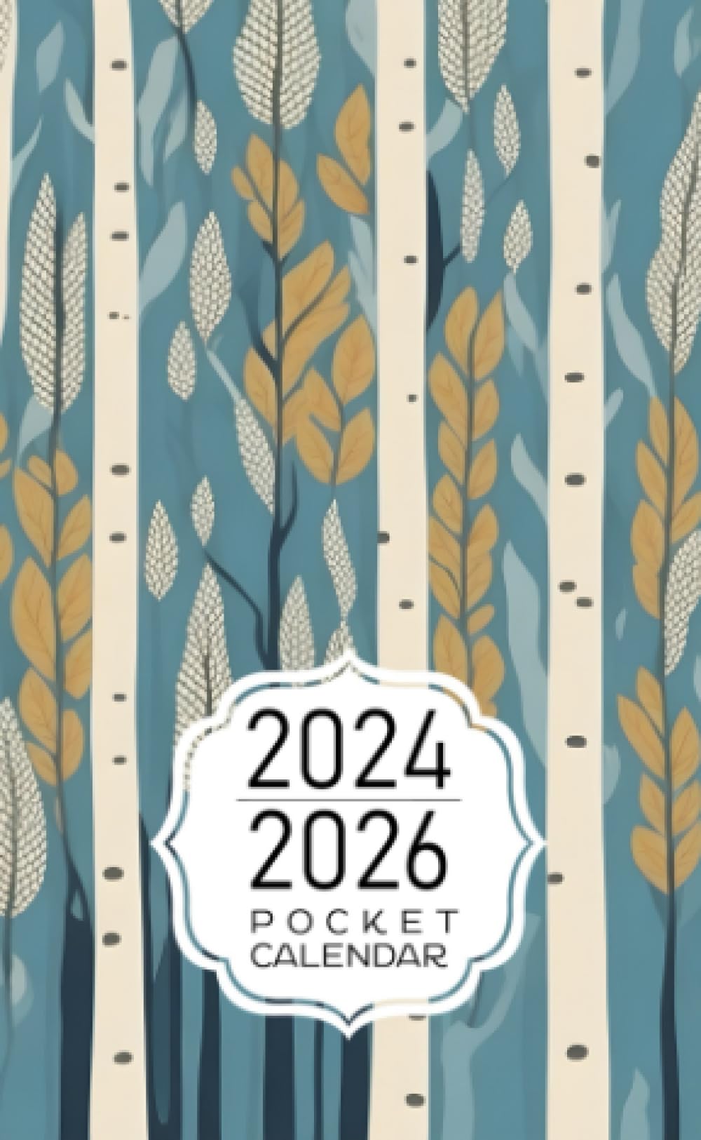 Pocket Calendar 2024-2026: Two-Year Monthly Planner for Purse , 36 Months from January 2024 to December 2026 | Birch Forest pattern | Trendy style