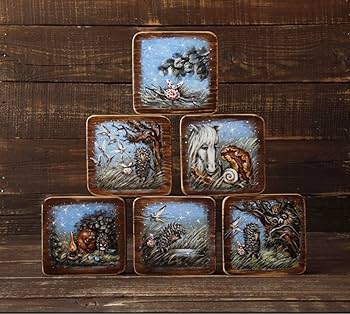 ロシア雑貨☆『霧の中のハリネズミ』エッグオーナメント(2個セット)マトリョーシカ ロシア雑貨☆『霧の中のハリネズミ』エッグオーナメント(2個