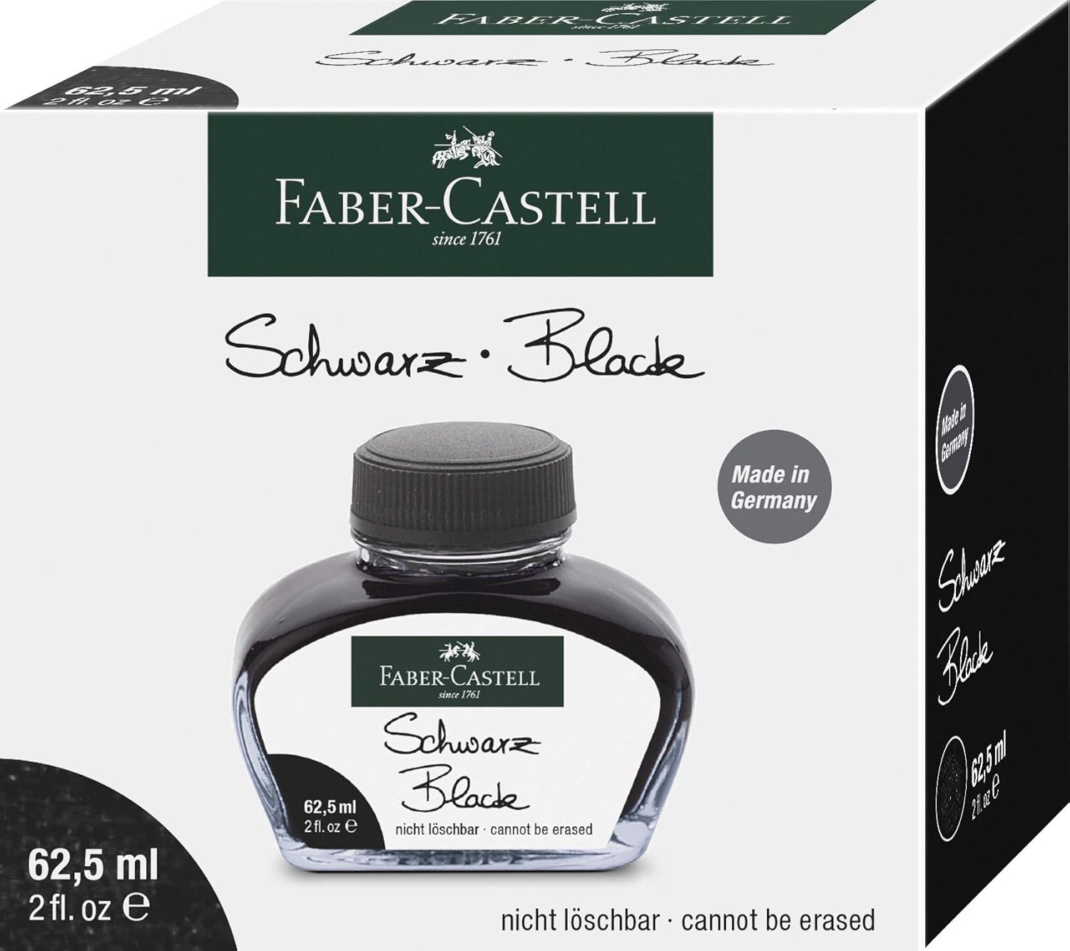 Faber-Castell Tintenglas 3x Königsblau - 62,5ml, Auswaschbar Für Füller
