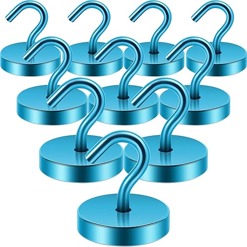 Miniatura 17 de Neosmuk - Ganchos magnéticos, elementos esenciales para cruceros, ganchos magnéticos resistentes de 40 libras+ para cabinas de crucero, plateado