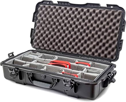 NANUK 980 Waterproof Hard Case with Padded Divider, Black