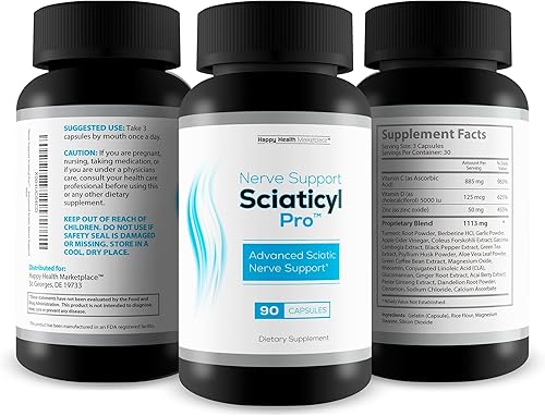 Miniatura 4 de Nerve Support Sciaticyl Pro - Fórmula mejorada - Nuestro mejor suplemento para el nervio ciático Soporte para la hinchazón - Flujo nervioso