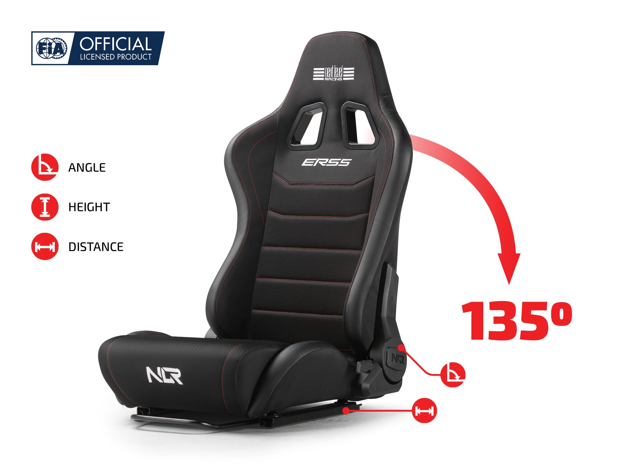 Next Level Racing ERS5 Elite Reclining Seat - Fabric & SIMAERO Mesh Edition (NLR-E056)