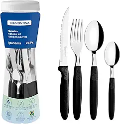 Faqueiro 24 Peças, Tramontina, Ipanema 23399091, Preto