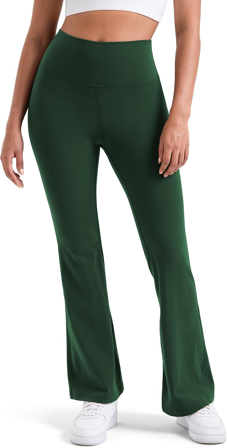 Colorfulkoala Women's Dreamlux Workout Flare Leggings High Waisted Wide Leg Bootcut Yoga Pants 29.5" / 31.5" Inseam