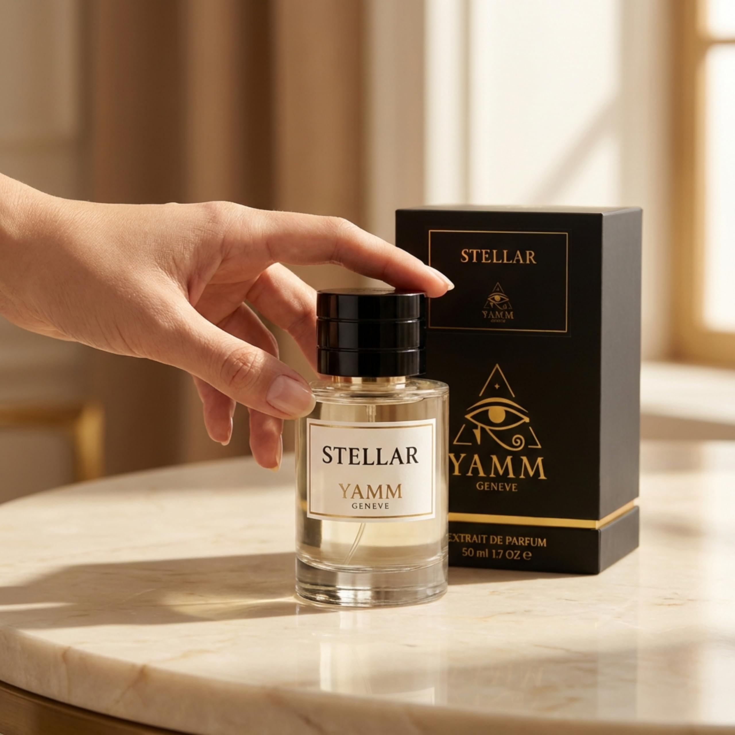 Stellar | Ekstrakt z perfum 50 ml | Mieszane perfumy dla mężczyzn i kobiet, biały bursztyn i kwiat pomarańczy, nuty bursztynowe i balsamiczne, luksusowy i długotrwały