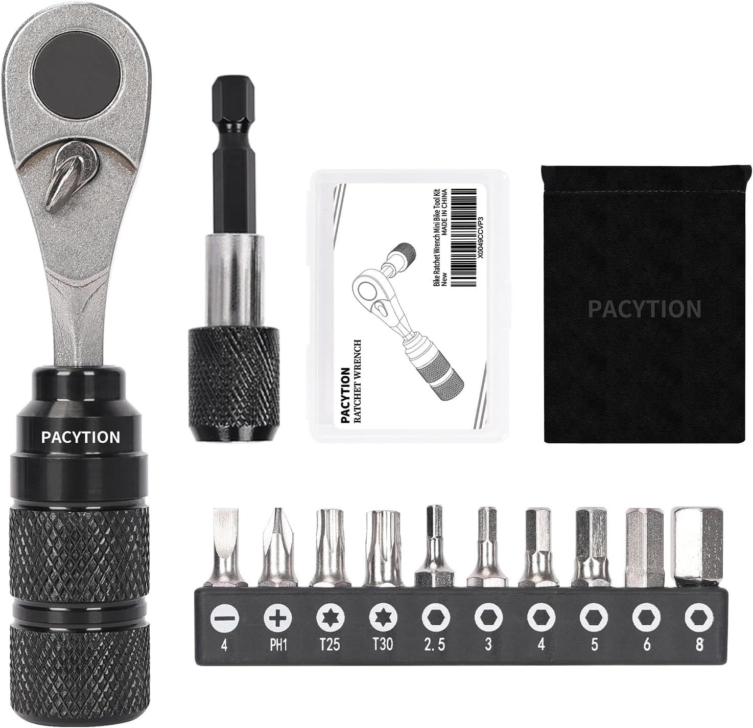 Bike Tool Kit, Bike Repair Kit Mini Ratchet Wrench Set with 10 Bits, 1/4 Ratchet Ratcheting Screwdriver 10 in 1, MTB Road Bike Ratchet Wrench for Tight Spaces With Extension Rod, Storage Case & Bag Bike Tool Kit, Bike Repair Kit Mini Ratchet Wrench Set with 10 Bits, 1/4 Ratchet Ratcheting Screwdriver 10 in 1, MTB Road Bike Ratchet Wrench for Tight Spaces With Extension Rod, Storage Case & Bag