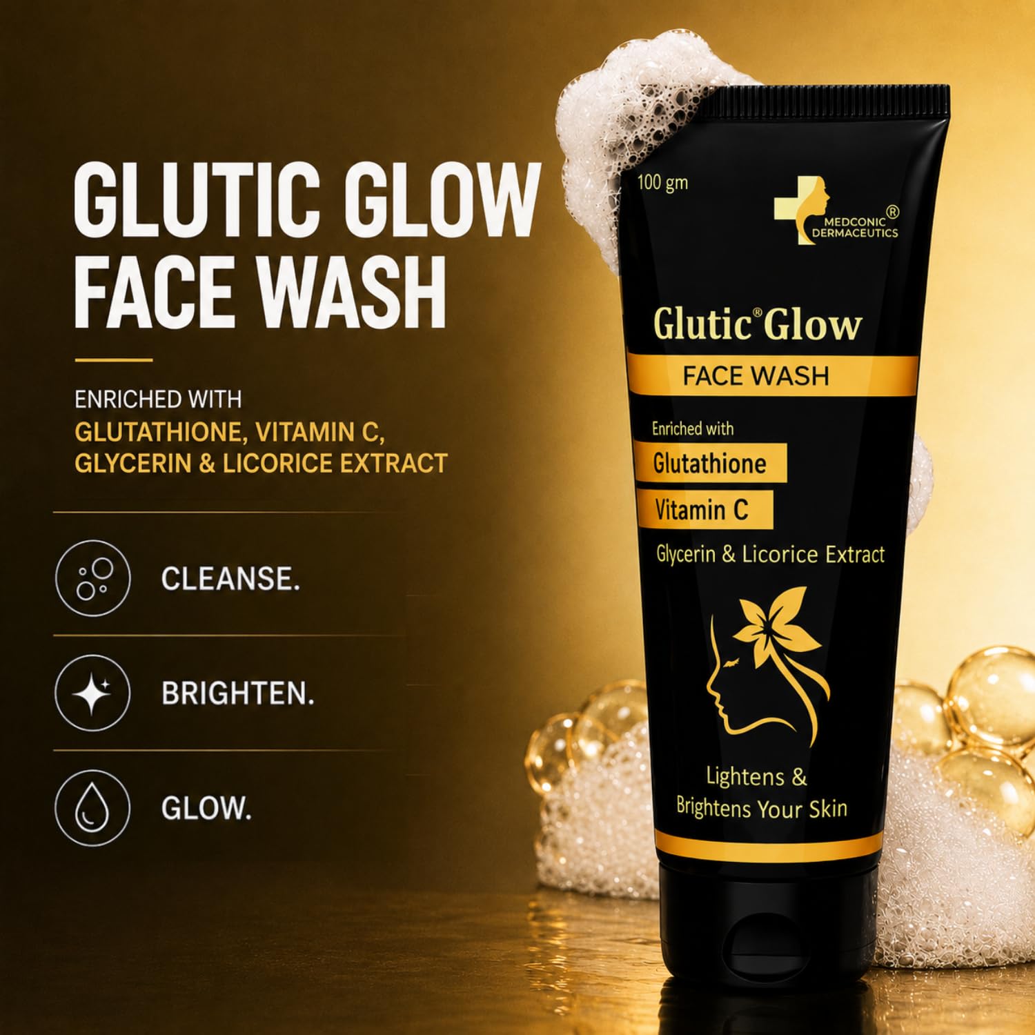 glutathione face wash benefits oily acne prone skin Glutic Glow 100g piel Swisse Ulti Boost Astaxanthin Fragrance:Unscented
