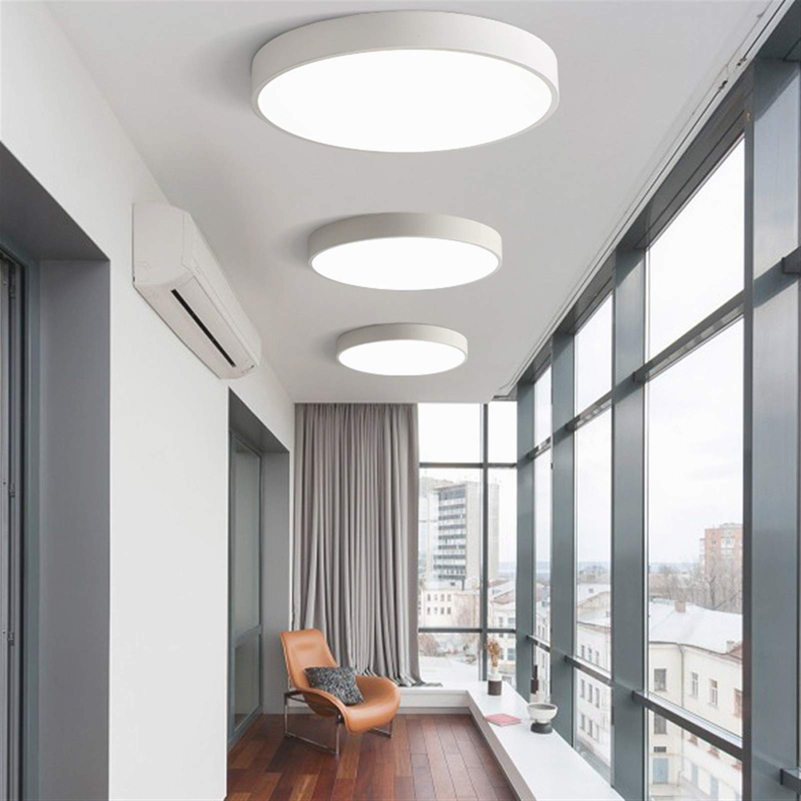 Plafoniera Led Soffitto, Plafoniere da Soffitto Plafoniera moderna soggiorno camera da letto luce corridoio balcone soffitto lampada da soffitto cucina soffitto a soffitto(Blue,SINGLE WARM WHITE_27W 3