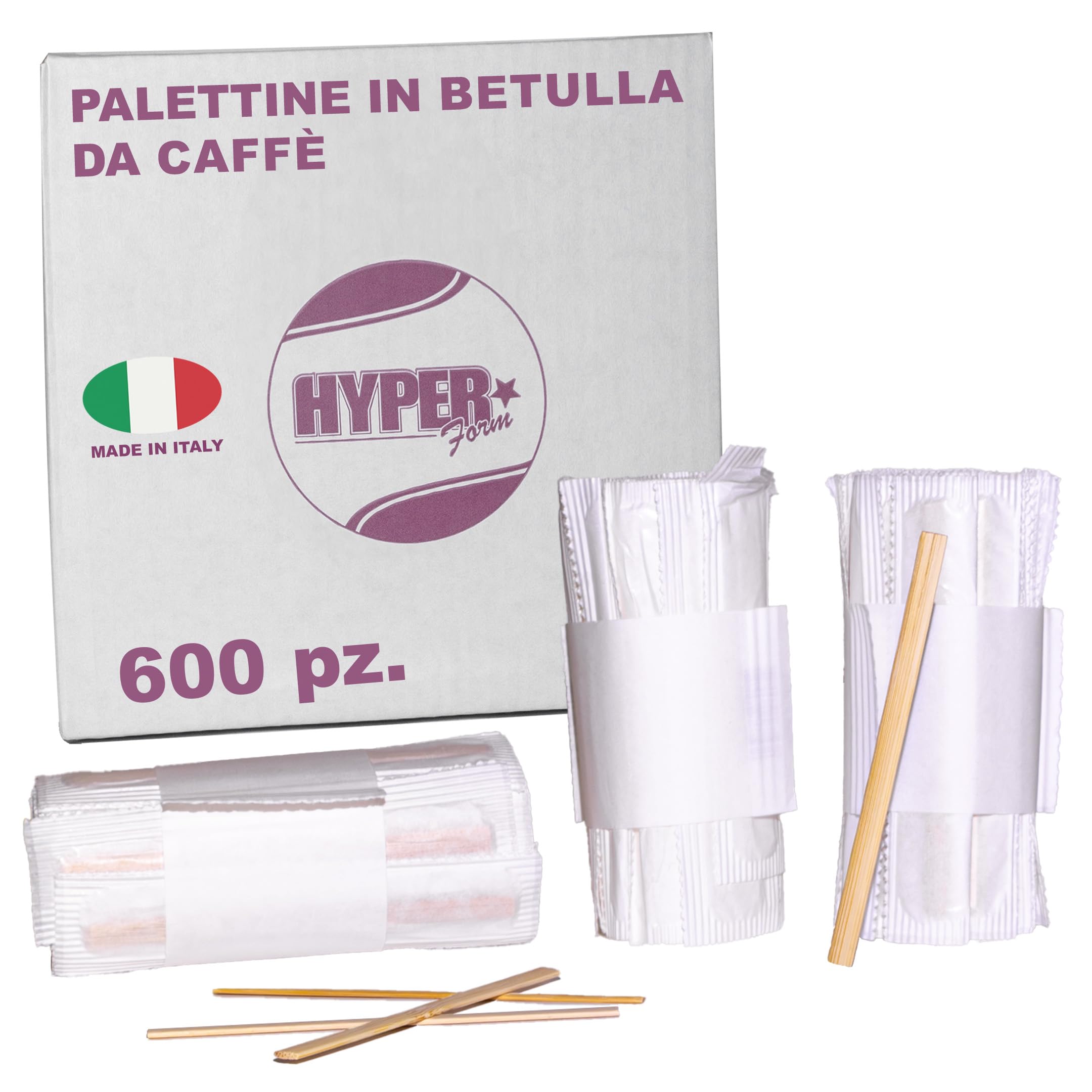 Palettine Caffè In Legno Monouso - Imbustate Singolarmente (500 Pz) - Foto 6