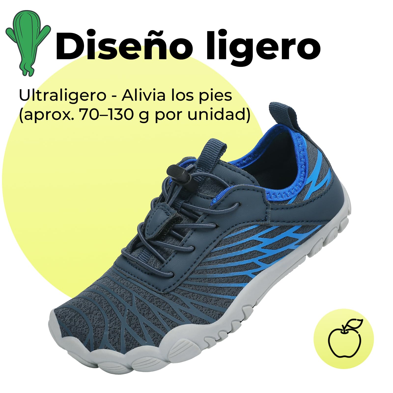SAGUARO Zapatos descalzos para niños, de secado rápido, transpirables, con puntera ancha, talla 25-35 — view 7