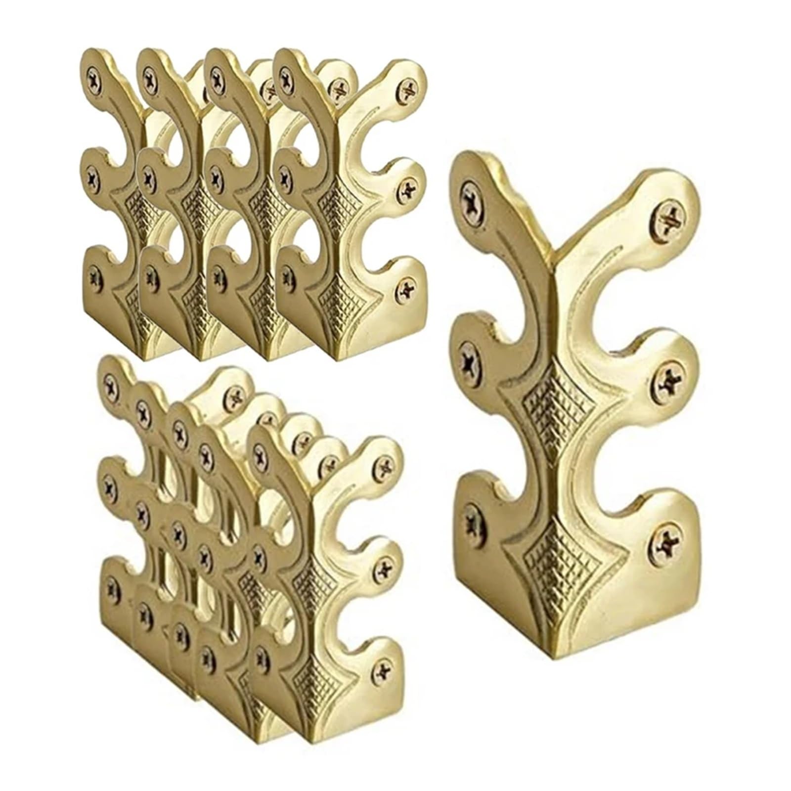 Lqrctry Gold Brass Baseboard Corner Protectors