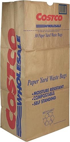 Miniatura 3 de Bolsas de papel de 2 capas con capacidad de 30 galones para césped y hojas Alta resistencia Bolsas de papel para material de composta 30 unidades