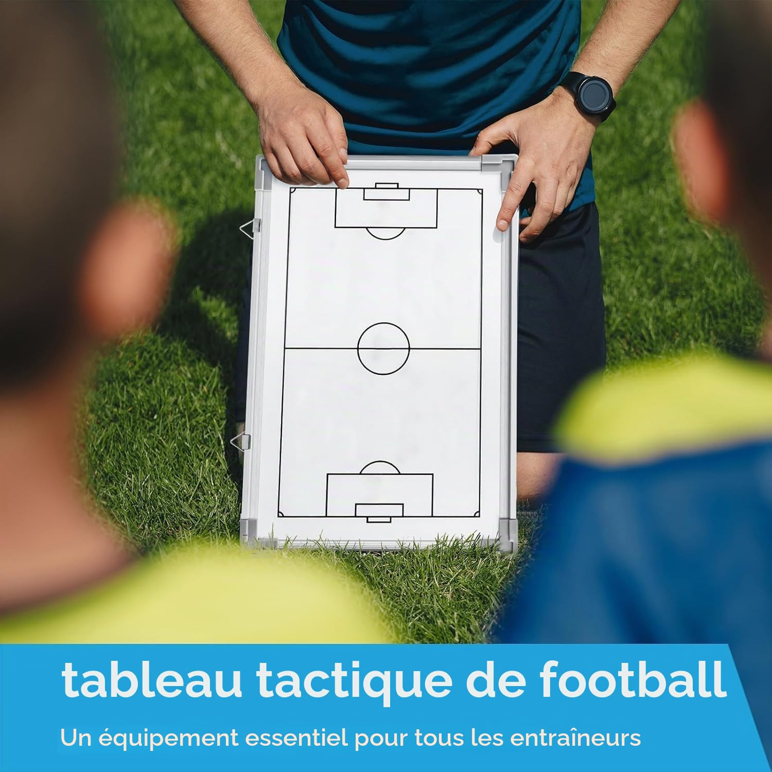 Entraîneur de Football Tableau magnétique, Stratégie gagnante Conseil avec Brosse Effaceur Magnétique, Mini Marqueurs, étui et Accessoires, Aimants, Stratégie Conseil Tableau Tactique