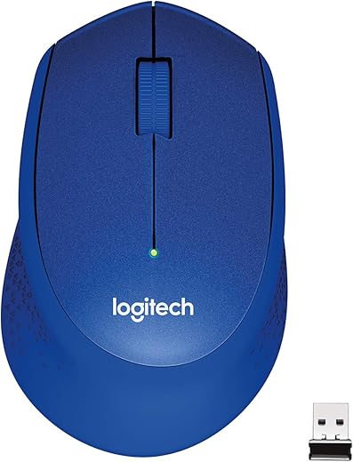 Logitech M331 Silent Plus Wireless Mouse, 2.4GHz with USB Nano Receiver, 1000 DPI Optical Tracking, 3 Buttons, 24 Month Life Battery, PC/Mac/Laptop…