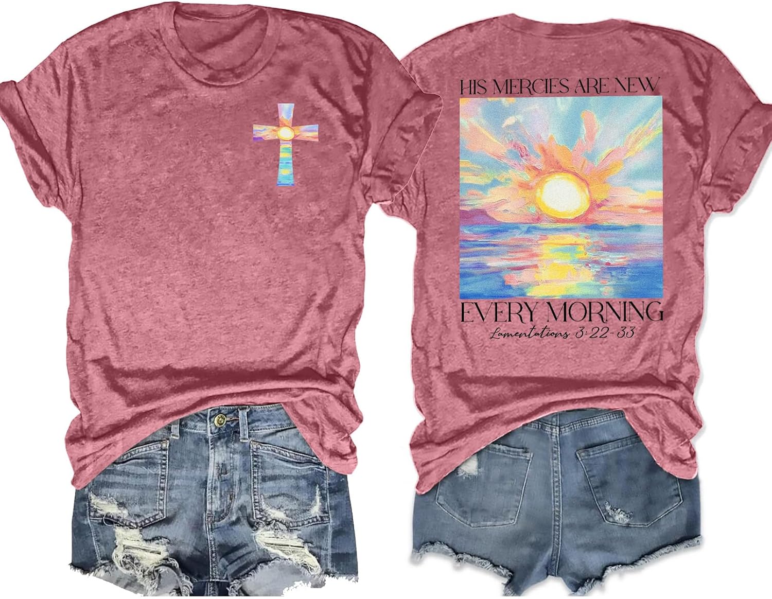 Christian Shirts for Women Bible Verse Shirt Jesus Faith T-Shirt Inspirational Religious Gift Tee Tops